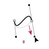 miniature Courbe et segment droit avec l’outil plume