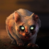 miniature Chat-zombie !