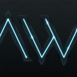 Typo néon rétro-futuriste style Tron