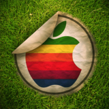 miniature Sticker Apple retro