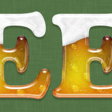 miniature Texte avec effet bière et mousse